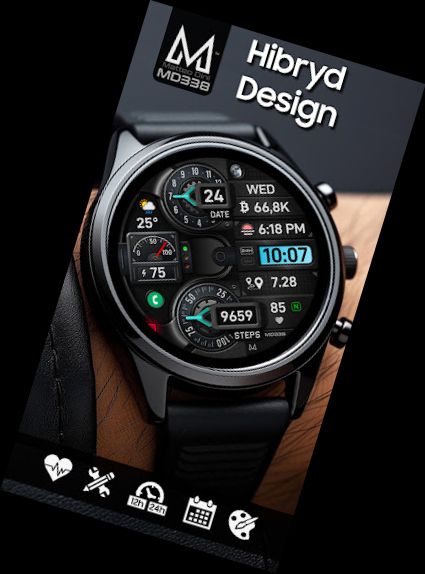 MD338 Hybrid watch face