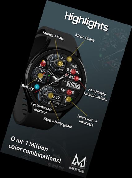 MD338 Hybrid watch face