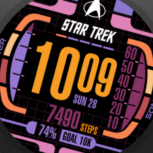 Pantalla de reloj LCARS de Star Trek SE