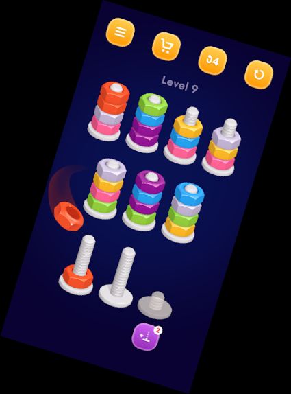 Nüsse — Farbsortier-Puzzle-Spiele