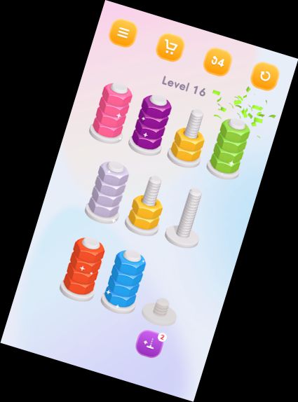 Nüsse — Farbsortier-Puzzle-Spiele