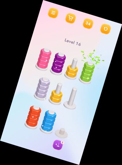 Nüsse — Farbsortier-Puzzle-Spiele