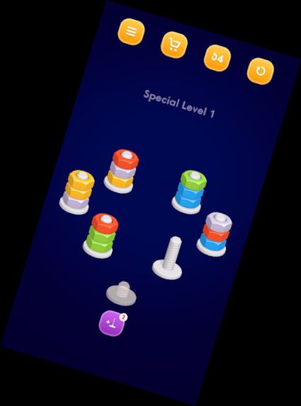 Nueces — Juegos de rompecabezas de clasificación de colores