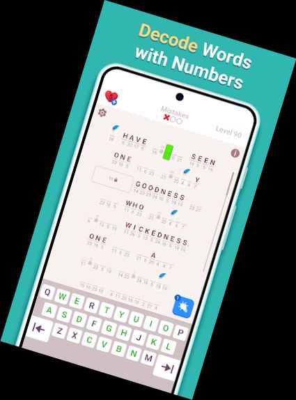 Cryptogram Letters and Numbers