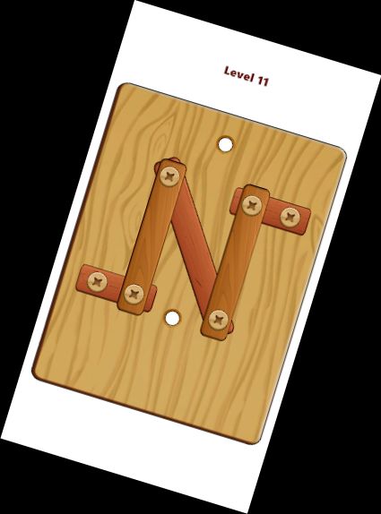 Wood Nuts & Bolts Puzzle