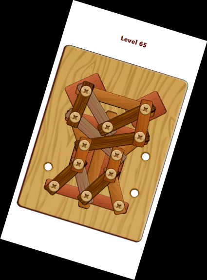 Holzmuttern und Schraubenschlüssel Puzzle