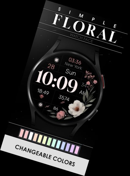 Cara de Reloj Floral Sencilla