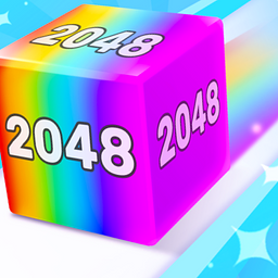 Cubo de Cadena 2048: Juego de fusión 3D