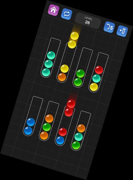 Rompecabezas de clasificación de bolas - Juego de colores