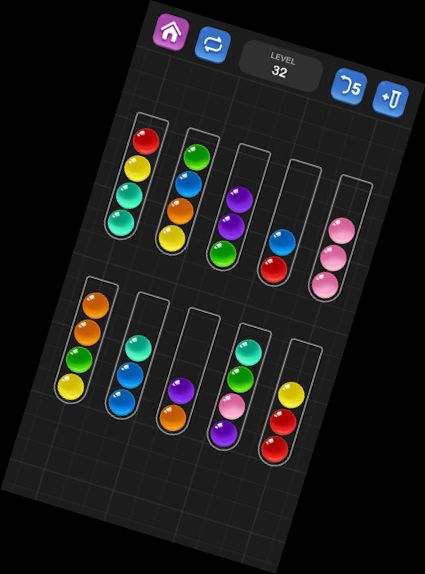 Rompecabezas de clasificación de bolas - Juego de colores