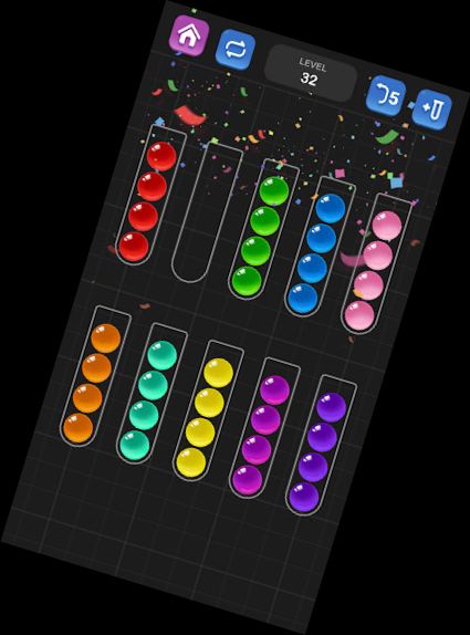 Rompecabezas de clasificación de bolas - Juego de colores