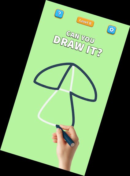 Einzelne Linie: Zeichen-Puzzle-Spiel