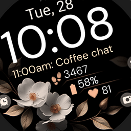 Bronze Flowers watch face