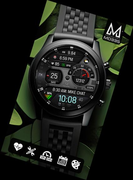 MD335 Hybrid watch face