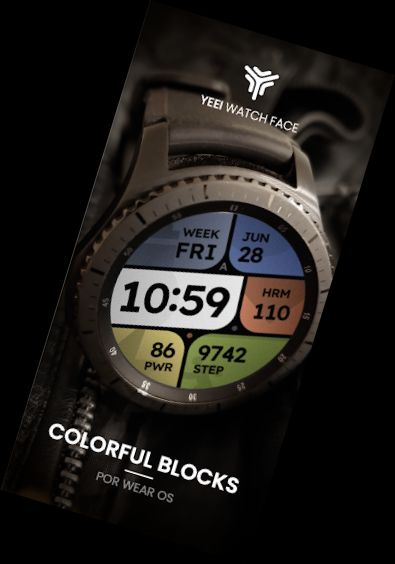 Colorful blocks Watch Face