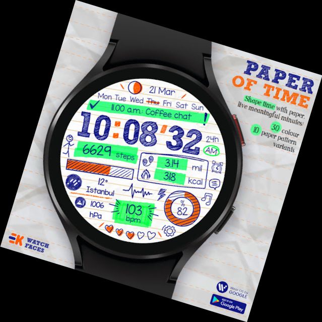 Paper of Time - Watch Face