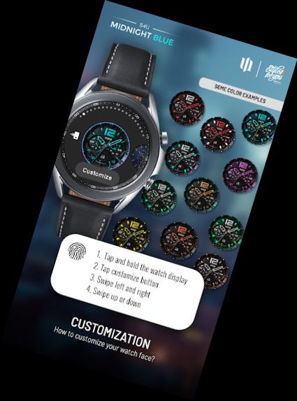 S4U Midnight Blue - watch face