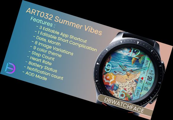 ART032 Sommer Vibes Armbanduhr-Gesicht