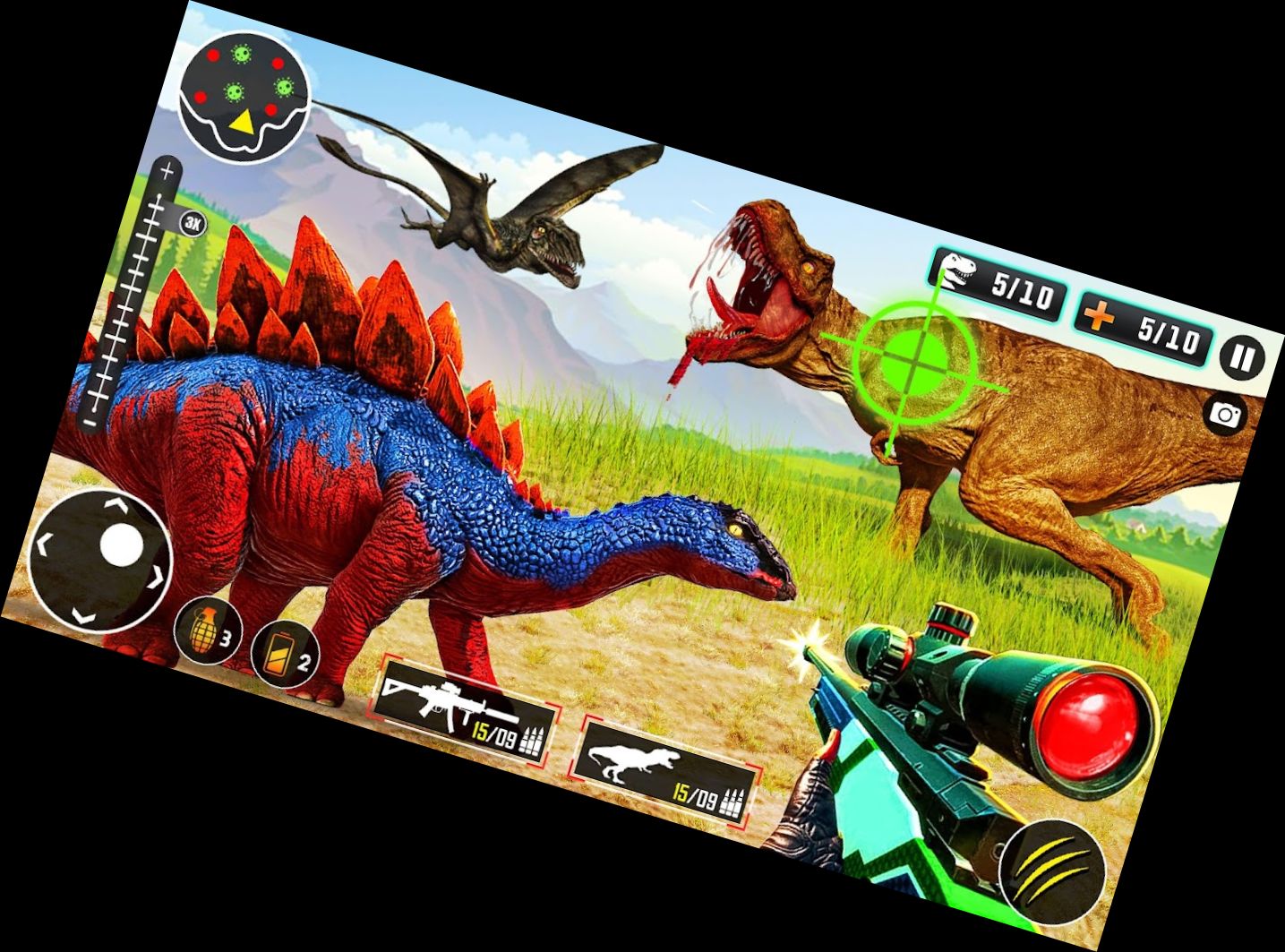 Wilder Dinosaurussen-Jagd-Spiel