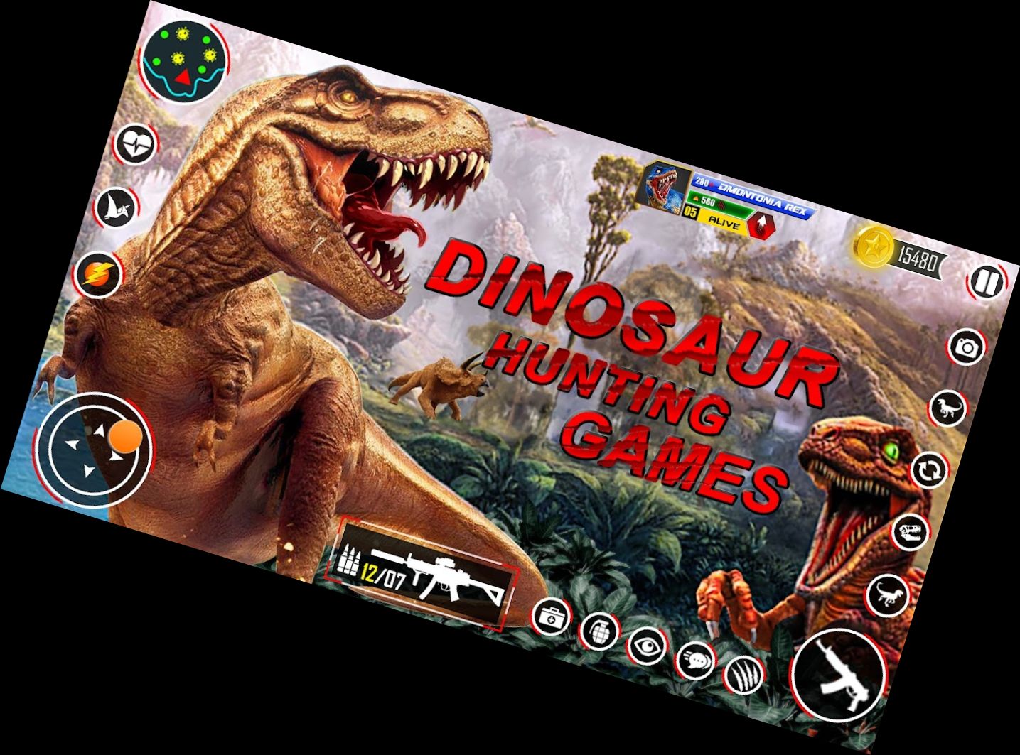 Wilder Dinosaurussen-Jagd-Spiel