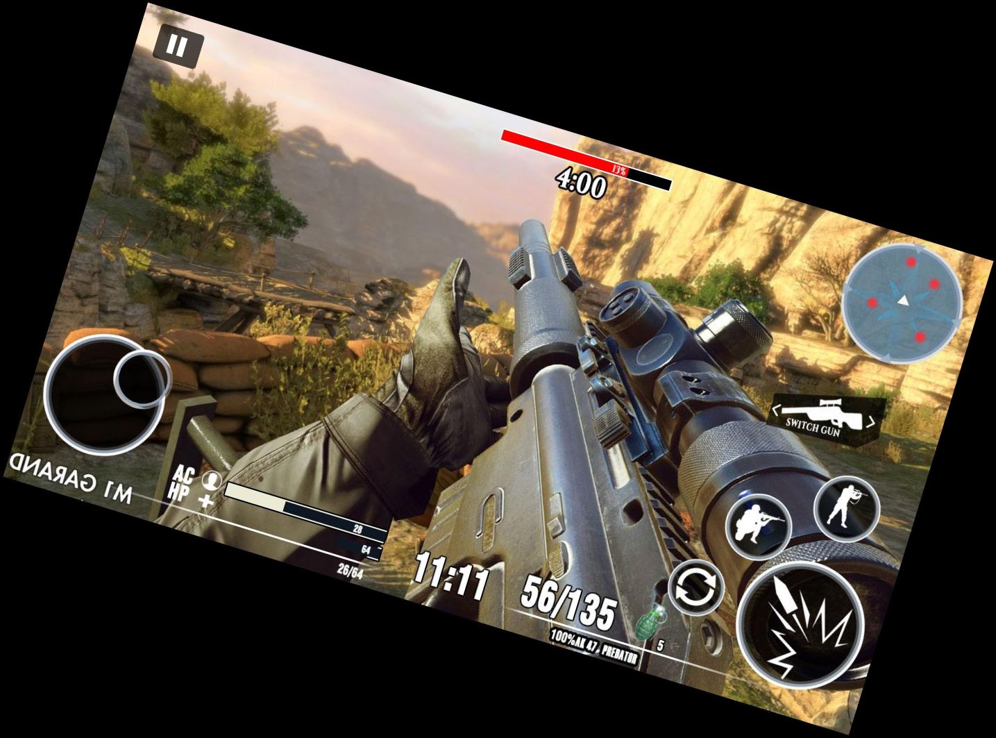 Снайпер Пустелі 3D: Поле