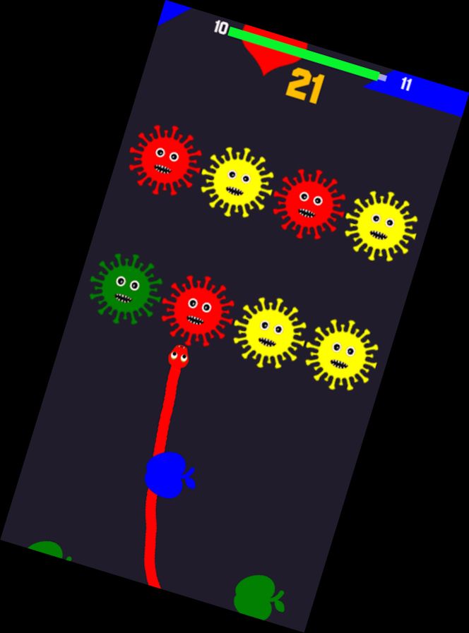 Schlangen-Schlacht: Farb