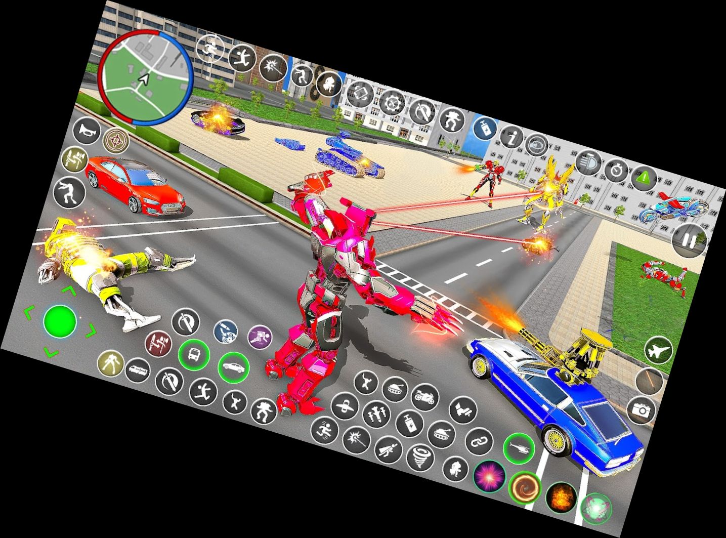 Robot Dragon Car Racing Games