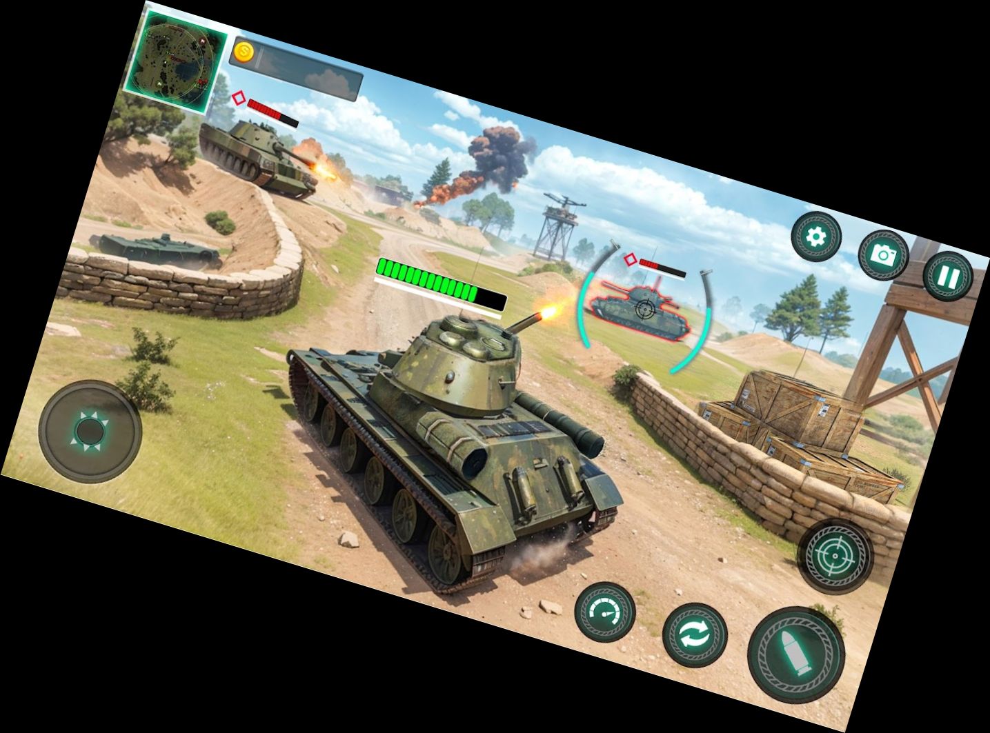 Guerra de Tanques de Acero Disparos en