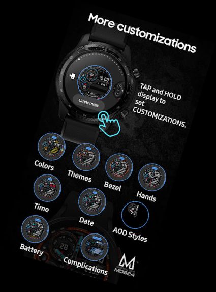 MD324 Hybrid watch face