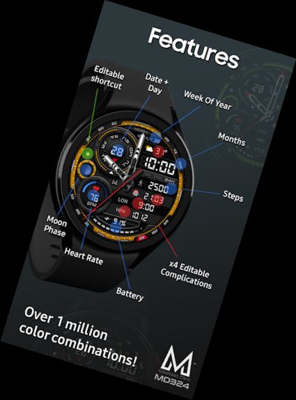 MD324 Hybrid watch face