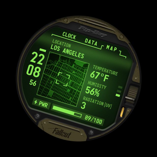 Fallout-Pip-Boy-Uhr-Gesicht