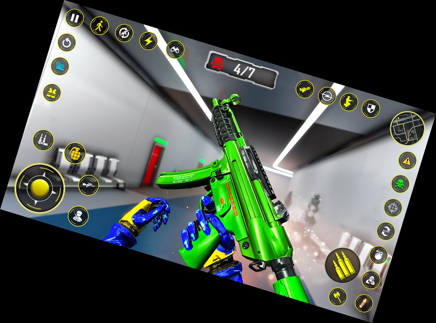 Гра про стрільбу роботів: Ш