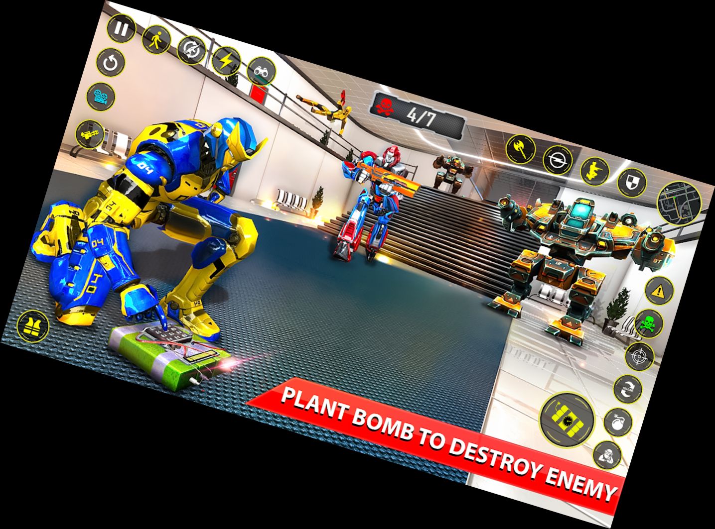 Гра про стрільбу роботів: Ш