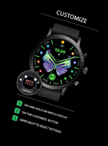 WFP 305 Butterfly watch face