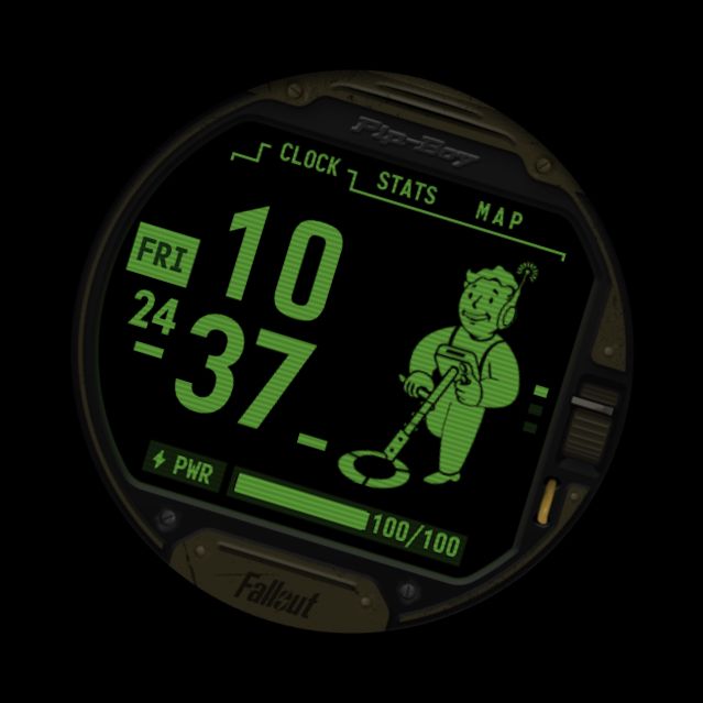 Fallout-Pip-Boy-Uhr-Gesicht