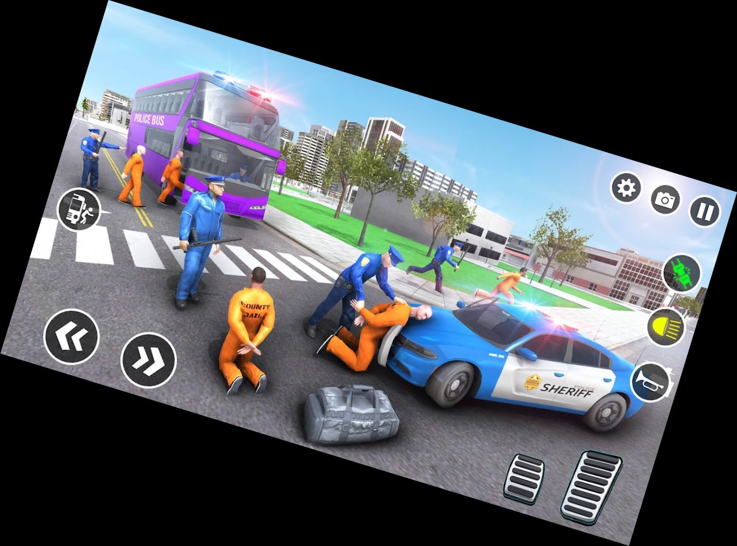 3D Police Bus Driving Simulator Game