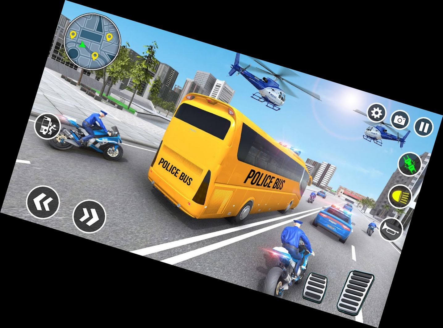 3D Police Bus Driving Simulator Game