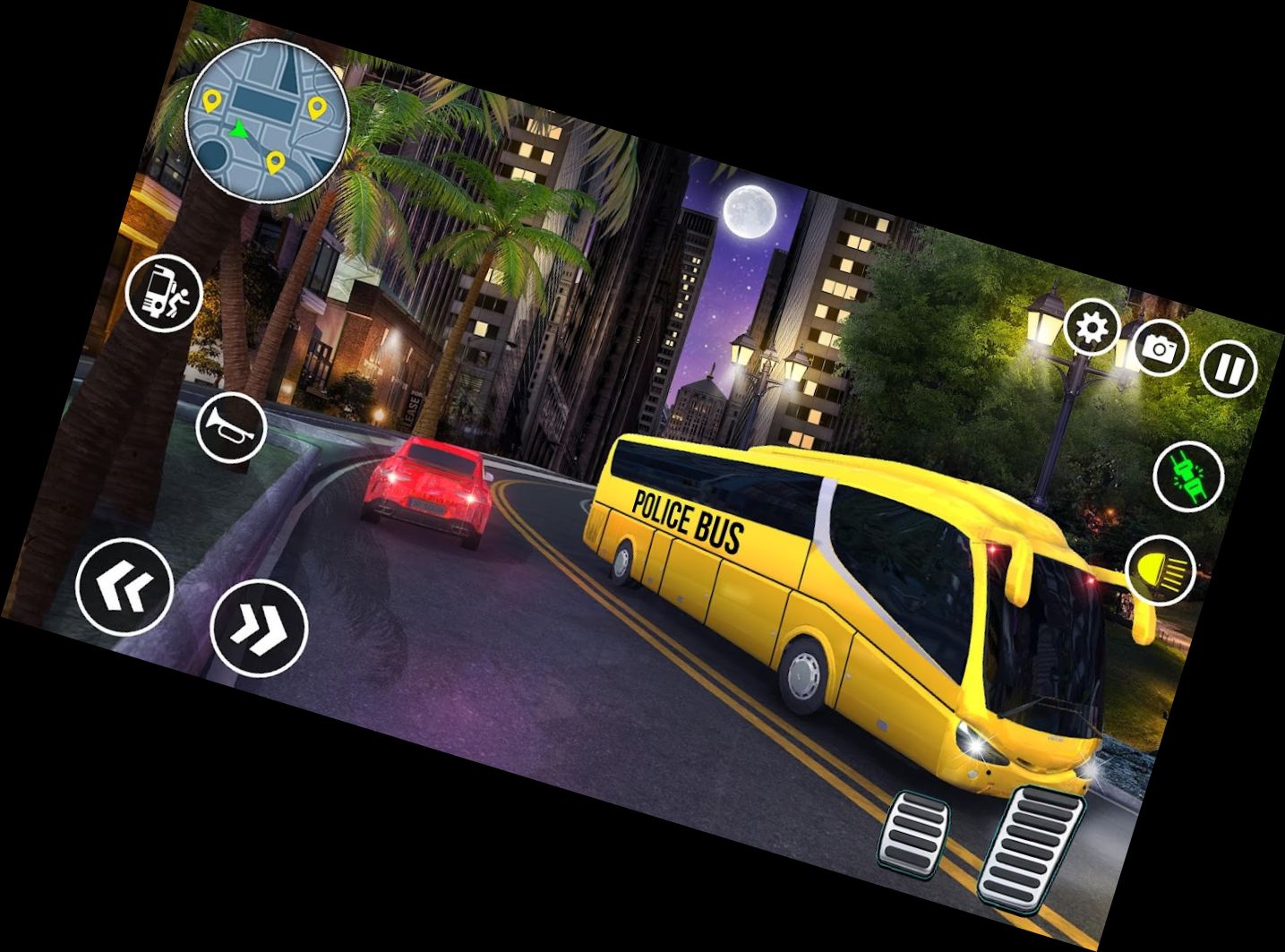 3D Police Bus Driving Simulator Game