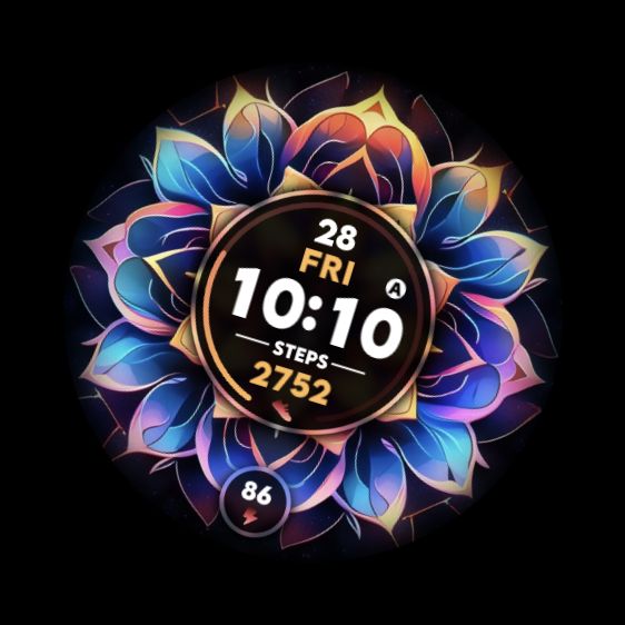 Кaleidoscope Watch Face - Часы с калейдоскопическим циферблатом