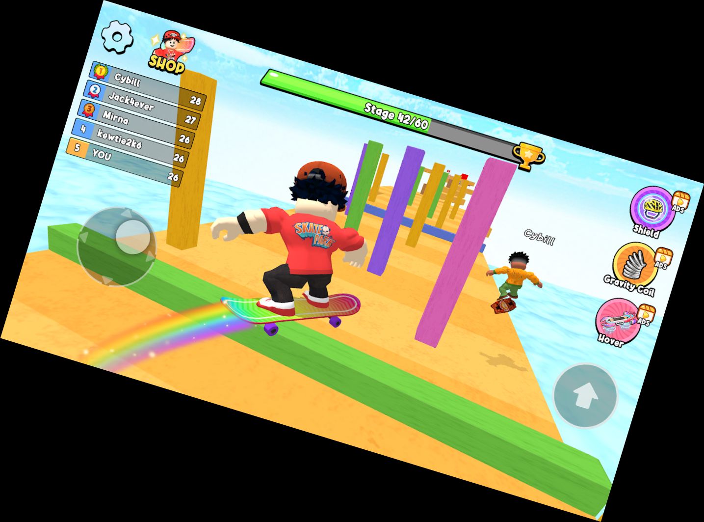 Obby Skateboard: Parques Fáciles
