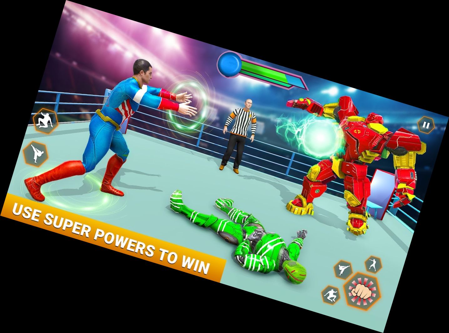 Roboter-Boxspiele: Ringkampf