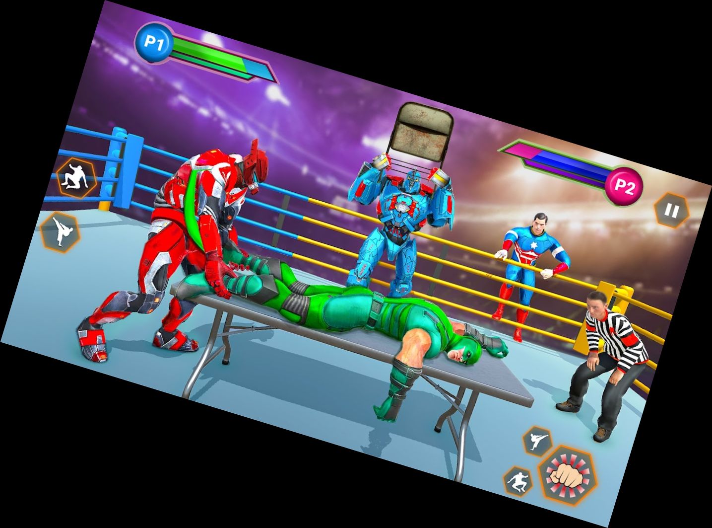 Roboter-Boxspiele: Ringkampf