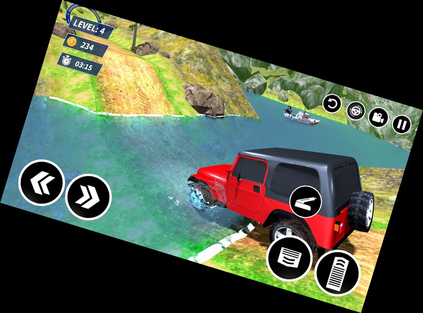 Jeep: Offroad-Auto-Fahrspiel