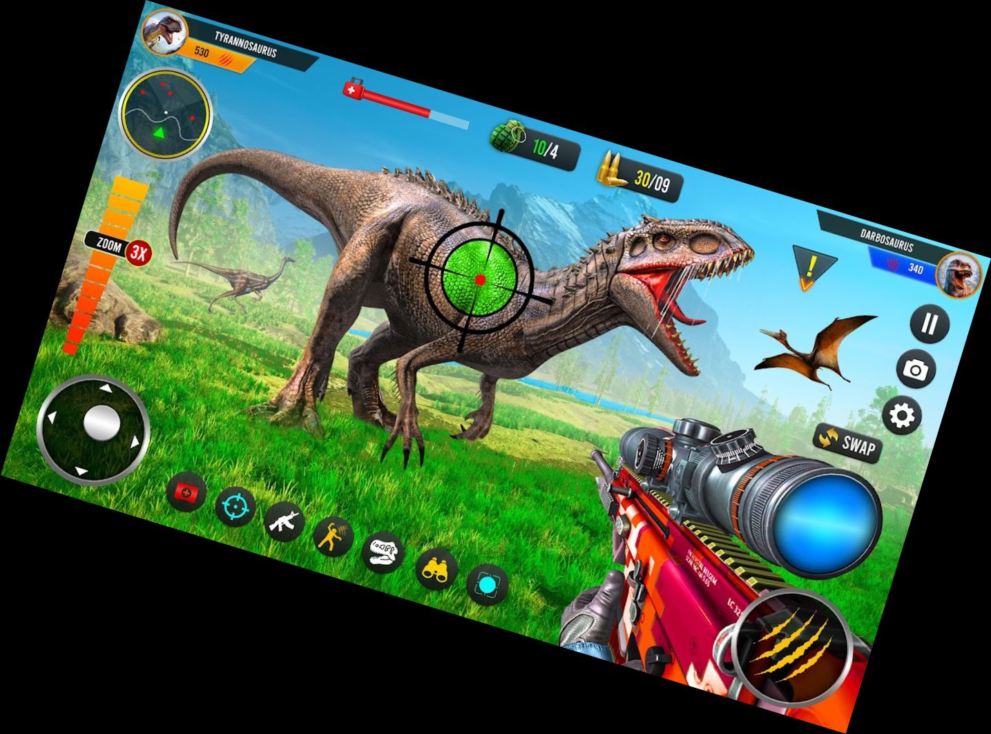 Wilde Dino Jagd Dschungel Spiele