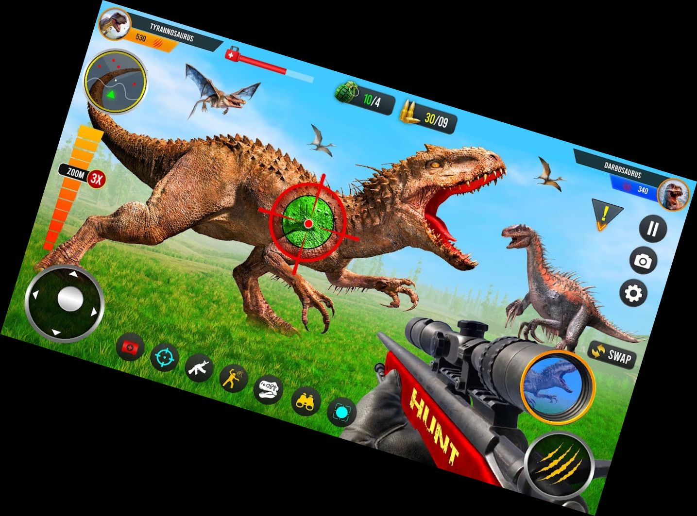 Wilde Dino Jagd Dschungel Spiele