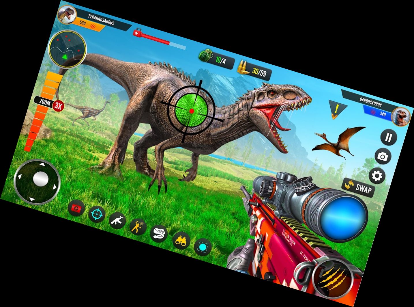 Wilde Dino Jagd Dschungel Spiele