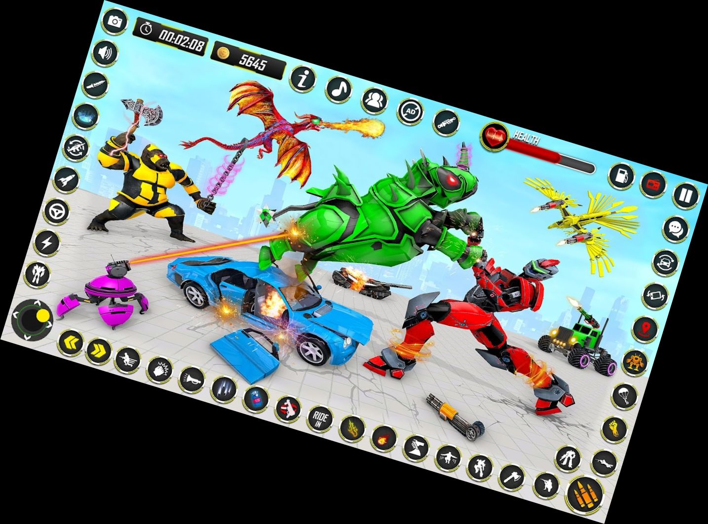 Носорог Робот Трансформер: