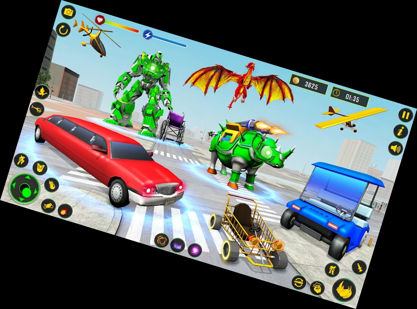 Rino Robot Transform: Juego de Coches