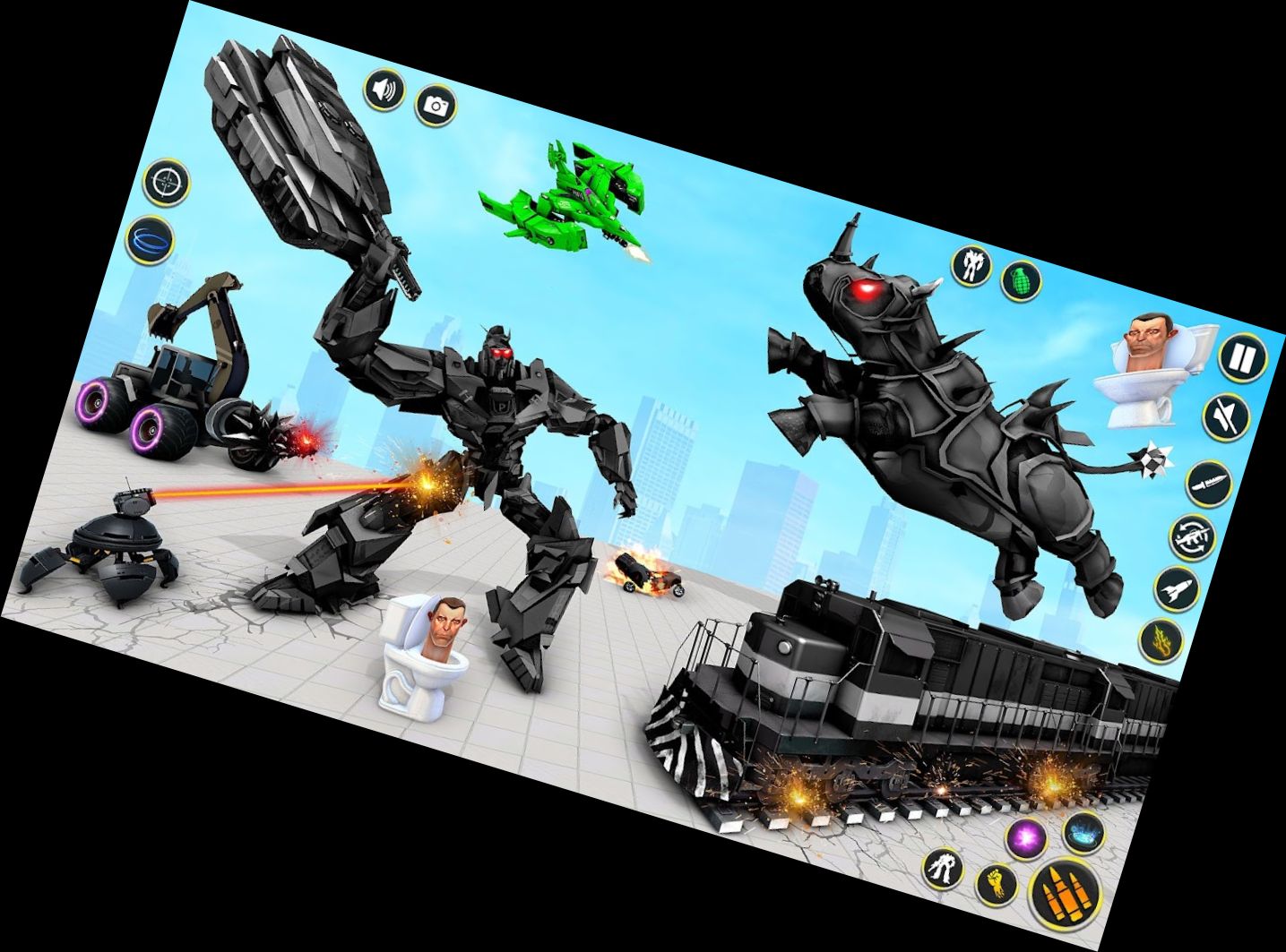 Носорог Робот Трансформер: