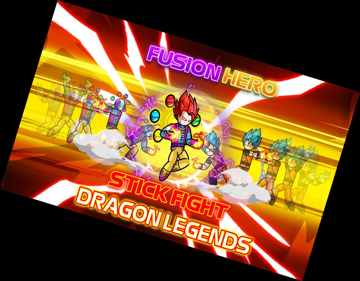 Stickman-Krieger Drachenkampf